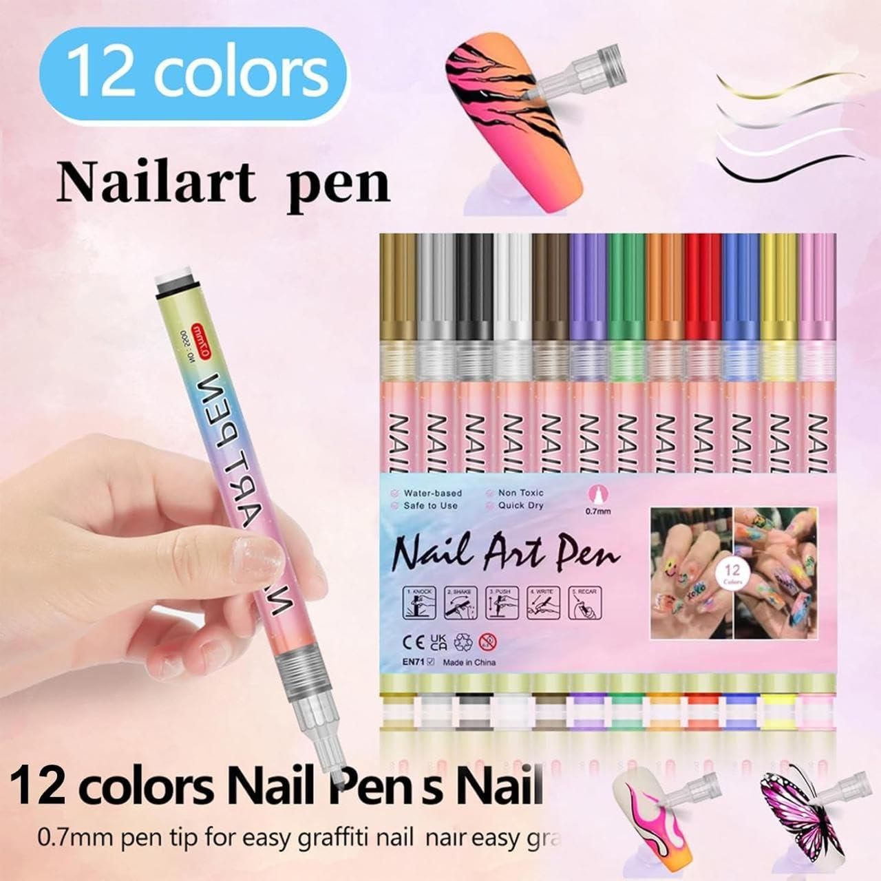 Nail Art Pens Set of 12 Colors - View 9