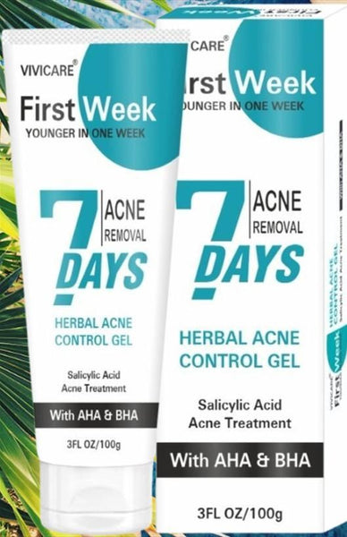 7 Days Herbal Acne Removal Gel - Acne Control Treatment with Salicylic Acid 100gm