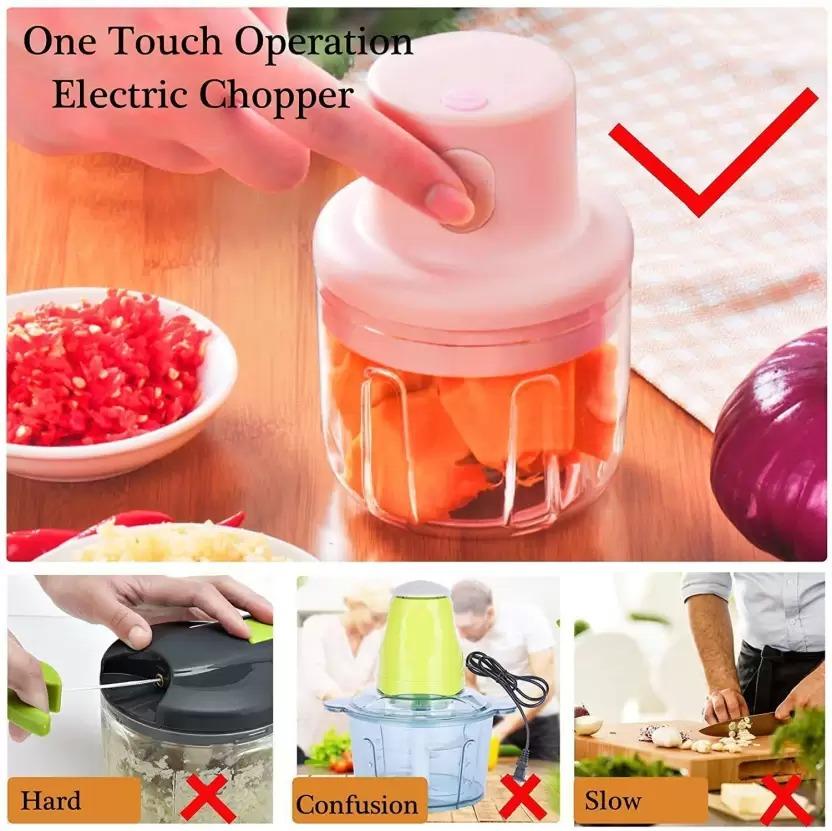 KolorFish Electric Mini Garlic Chopper 250ml Electric Vegetable Chopper - View 5
