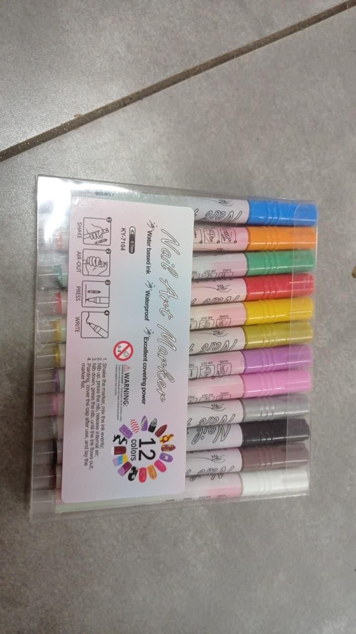 Nail Art Pens Set of 12 Colors - View 10