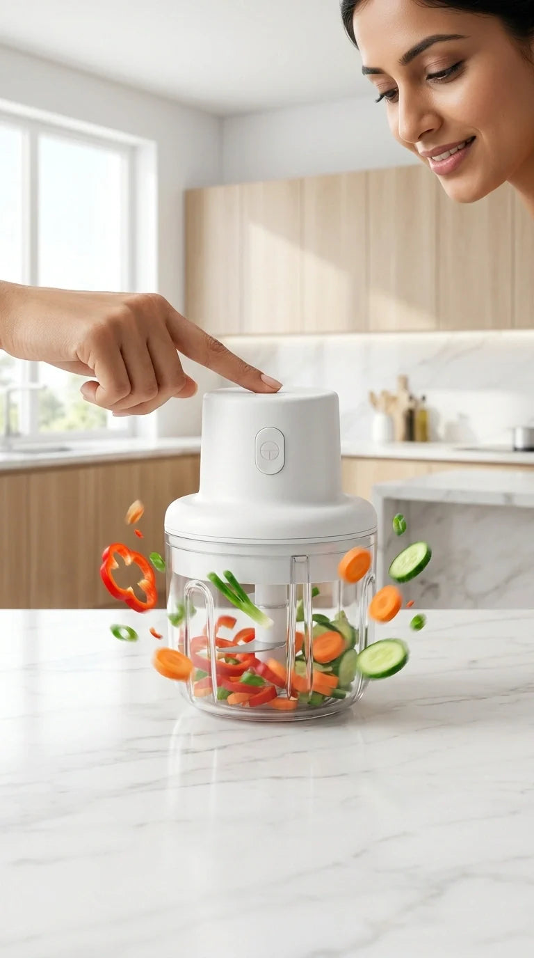 KolorFish Electric Mini Garlic Chopper 250ml Electric Vegetable Chopper - View 2