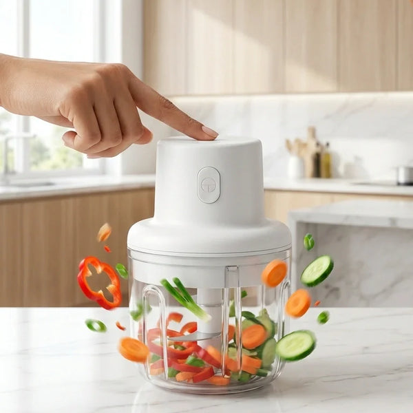 KolorFish Electric Mini Garlic Chopper 250ml Electric Vegetable Chopper